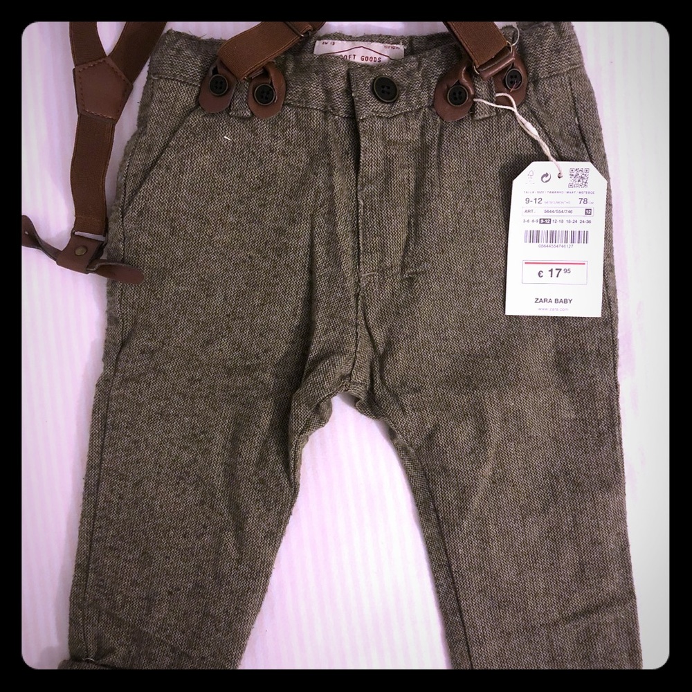 Baby boy pants with suspenders